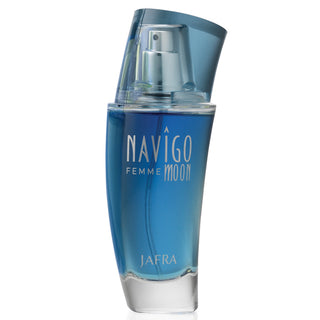 Navîgo Moon Femme JAFRA perfume for women - elegant fragrance bottle with moon design