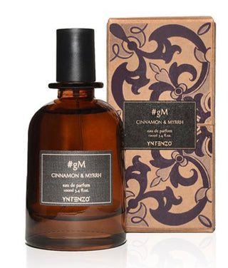 Alt text: #gM Cinnamon & Myrrh Yntenzo for men - Exquisite mens perfume bottle with cinnamon and myrrh scent