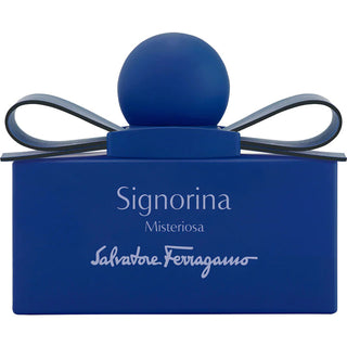 Salvatore Ferragamo Signorina Misteriosa Fashion Edition 2020 perfume for women, elegant black bottle on white background