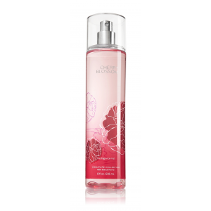 White Cherry Blossom Bath & Body Works perfume for women - floral fragrance bottle on white background