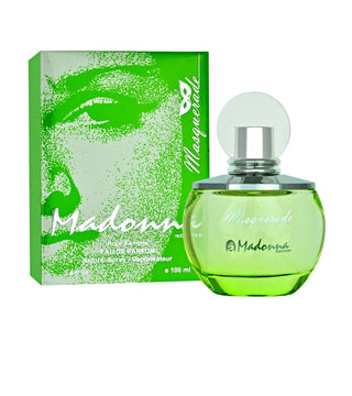 Masquerade Madonna Nudes 1979 Womens Perfume - Elegant fragrance bottle with golden accents on a white background