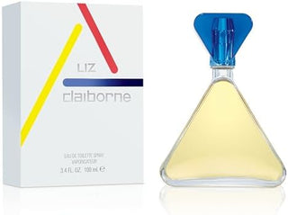 White Liz Claiborne perfume for women - elegant fragrance bottle on white background