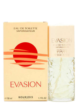 Evasion Bourjois Womens Perfume - Elegant floral fragrance bottle on white background