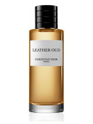 La Collection Couturier Parfumeur Leather Oud Dior for men - Exquisite mens perfume bottle on white background