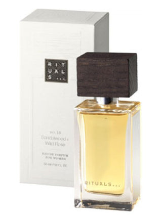 Rituals No. 18 Sandal Wood & Wild Rose Perfume for Women - Exquisite fragrance bottle on white background