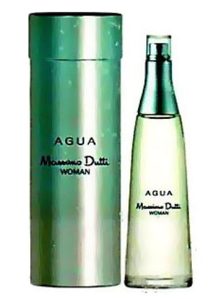 Agua Woman Massimo Dutti Perfume for Women - Elegant fragrance bottle on white background