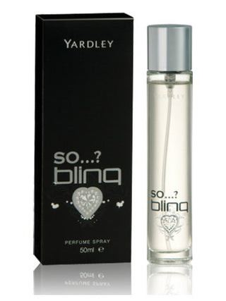 So...? Bling Yardley for women perfume - elegant fragrance bottle on a white background