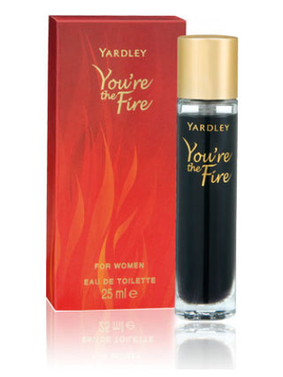 Yardley Youre the Fire Womens Perfume - Exquisite fragrance bottle on white background