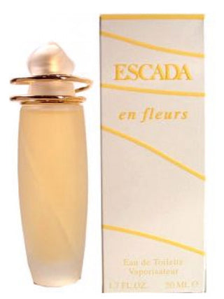 Escada en Fleurs Escada Perfume for Women - Exquisite floral fragrance bottle on white background