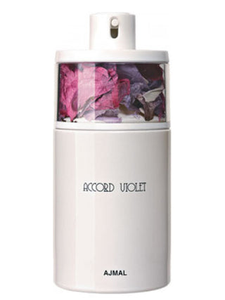 Accord Violet Ajmal perfume for women - exquisite fragrance bottle on white background