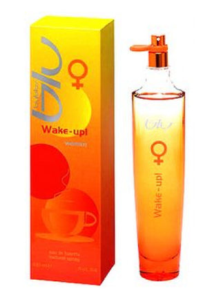 Blu Wake Up! Byblos perfume for women - luxurious fragrance bottle on white background