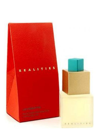 Realities Liz Claiborne for women perfume - Elegant fragrance bottle on white background