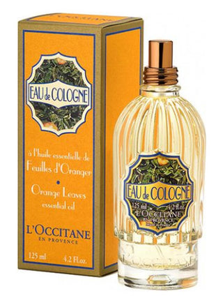 Orange Leaves Eau de Cologne by LOccitane en Provence for women and men - Perfume bottle on white background