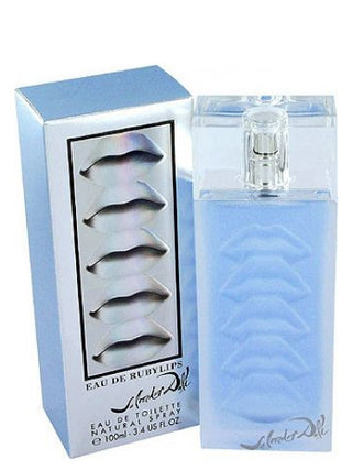 Salvador Dali Eau de RubyLips perfume for women - Elegant fragrance bottle on white background