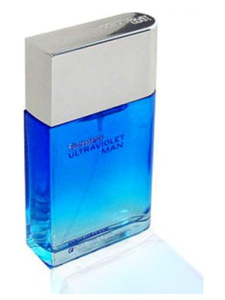 Ultraviolet Fluoressence for Men by Paco Rabanne - Exquisite mens perfume bottle on a white background