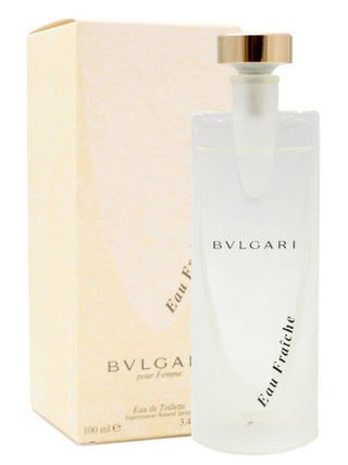 Eau Fraiche Bvlgari Womens Perfume - Elegant fragrance bottle on white background