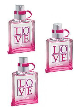 Love 2008 s.Oliver for women perfume - elegant fragrance bottle on a white background