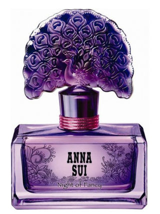 Night of Fancy Anna Sui Perfume for Women - Elegant Fragrance Bottle on White Background