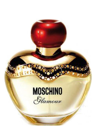 Womens Glamour Moschino Perfume - Elegant fragrance bottle on a white background