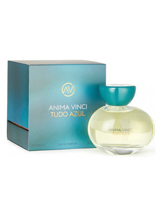 Anima Vinci Tudo Azul Perfume for Women and Men - Elegant unisex fragrance in a blue bottle