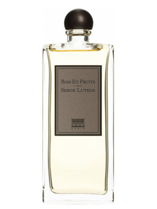 Bois et Fruits Serge Lutens Perfume for Women and Men - Elegant Fragrance Bottle on White Background