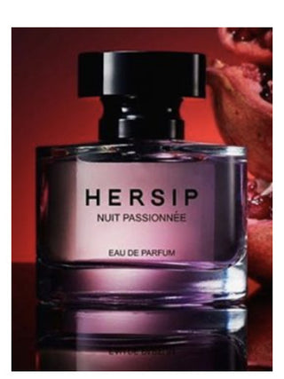 Nuit Passionnée Hersip Perfume for Women and Men - Fragrance Bottle on Black Background