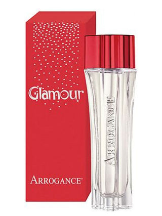 Womens Glamour Arrogance Perfume - Elegant Fragrance Bottle on White Background