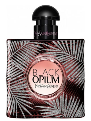 Yves Saint Laurent Black Opium Exotic Illusion perfume for women - Elegant fragrance bottle on white background