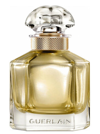 Mon Guerlain Gold Collector Edition Guerlain for women - Luxurious floral perfume bottle on white background