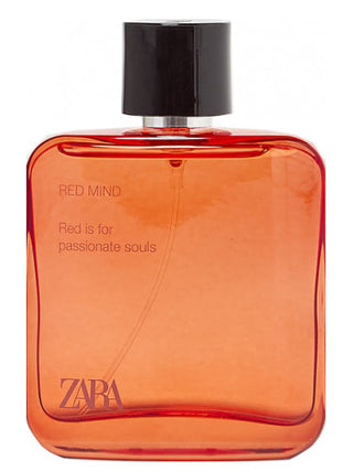 Red Mind Zara mens perfume bottle on white background