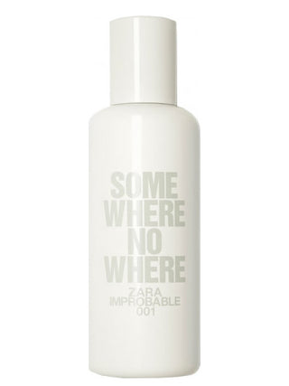 001 Somewhere Nowhere Zara Womens Perfume - Elegant fragrance bottle on white background