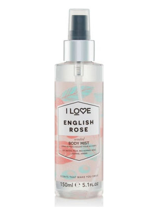 English Rose I LOVE Womens Perfume - Floral Fragrance in Elegant Bottle