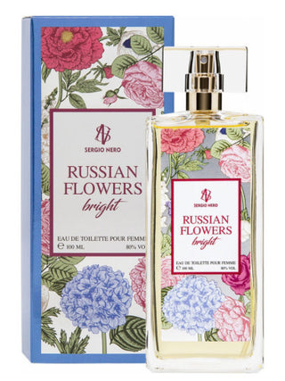 Russian Flowers Bright Sergio Nero Womens Perfume - Floral Fragrance Bottle