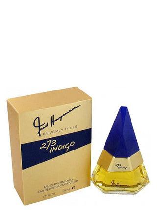 273 Indigo Fred Hayman for women perfume - elegant bottle design - buy online now