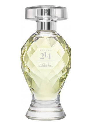 Alt text: 214 Golden Gardenia O Boticário Womens Perfume - Exquisite floral fragrance in a luxurious bottle