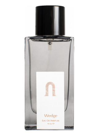 Wedged NSHQ unisex perfume for men and women - luxury fragrance bottle on white background