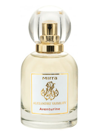 Womens Aventurine Mirra Perfume - Elegant Fragrance Bottle on White Background