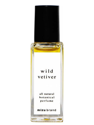 Wild Vetiver Mizu Perfume for Women and Men - Fragrance Bottle on White Background