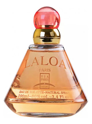 Womens Laloa Blue Via Paris Parfums Perfume - Elegant Fragrance Bottle