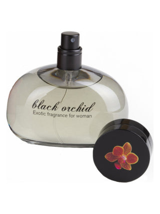 Black Orchid Bachs for women - Elegant floral perfume bottle on white background