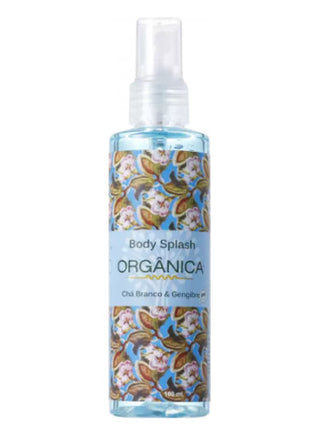 Chá Branco & Gengibre Orgânica Womens Perfume - Exquisite fragrance bottle on white background