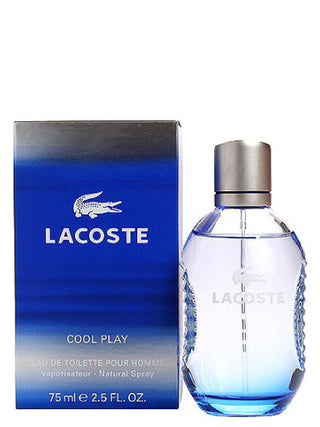 Mens Cool Play Lacoste Fragrances - Refreshing and sophisticated perfume bottle on white background