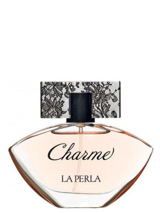 Charme La Perla Womens Perfume - Elegant fragrance bottle on white background