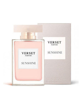 Sunshine Verset Parfums for women - Elegant floral perfume bottle on white background