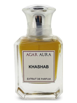 Khashab Agar Aura Perfume for Women and Men - Exotic Fragrance Bottle on White Background