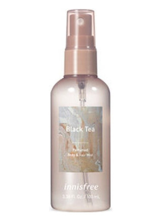 Black Tea Innisfree Perfume for Women and Men - Elegant fragrance bottle on white background