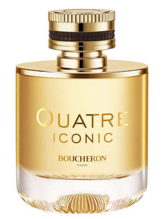 Quatre Iconic Boucheron womens perfume - elegant fragrance bottle on white background