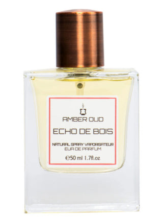 Echo de Bois Amber Oud Perfume for Women and Men - Fragrance Bottle on White Background