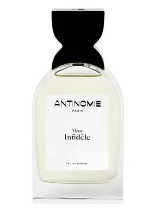 Unisex Musc Infidèle Antinomie Perfume - Elegant Fragrance Bottle on White Background