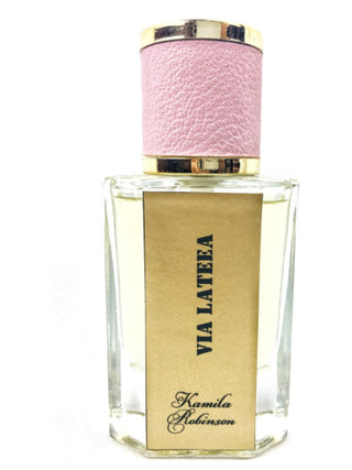 Via Lateea Kamila Robinson Womens Perfume - Elegant fragrance bottle on white background